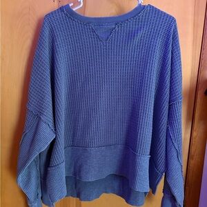 American Eagle Outfitters Blue Crew Neck Sweater